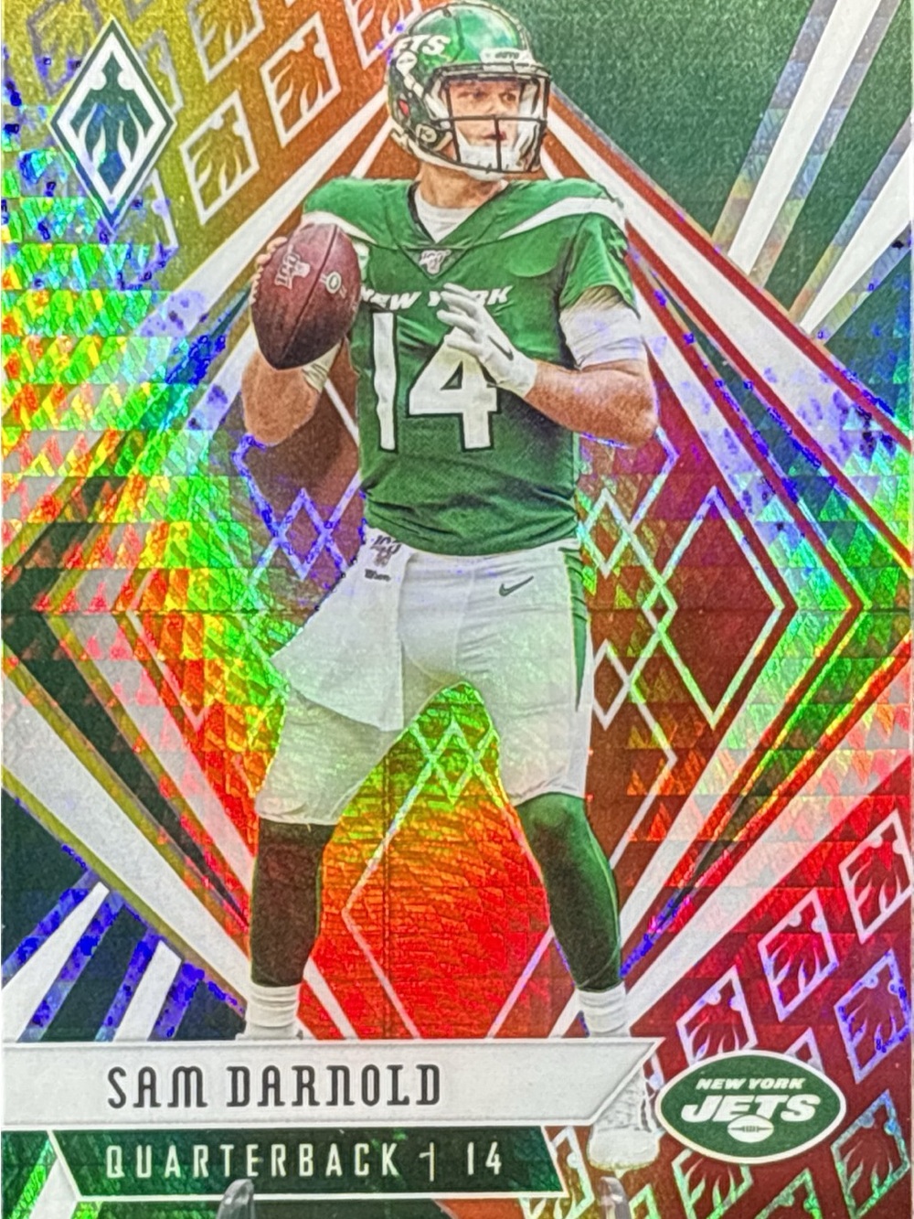 Panini Sam Darnold Jets Holographic Color Burst Prizm Football Trading Card